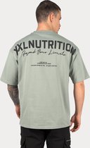 XXL Nutrition - Premium Oversized Tee - T-shirt, Sportshirt Heren, Shirt Fitness - Olive - Katoen - Oversized Fit - Maat XL