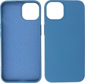 iPhone 15 Plus Hoesje - 2.0mm Dikke Fashion Telefoonhoesje Backcover - Navy