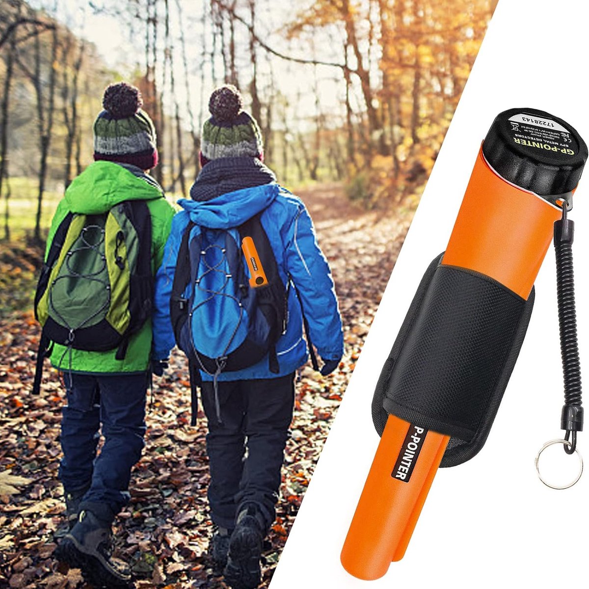 Détecteur De Métaux Pinpointer IP66 Étanche - Avec LED, Alarme Sonore/Vibration - Profondeur 2,5-8 Cm - Pour Plage, Jardin