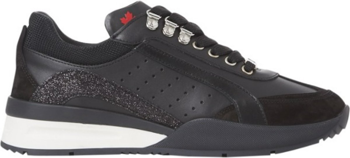 Dsquared2 Original Legend sneaker van leer met suede details Zwart Maat 41 bol