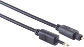 Powteq - 5 meter premium optische geluidslabel - mini Toslink naar Toslink kabel - Extra soepel - 4.5 mm dik