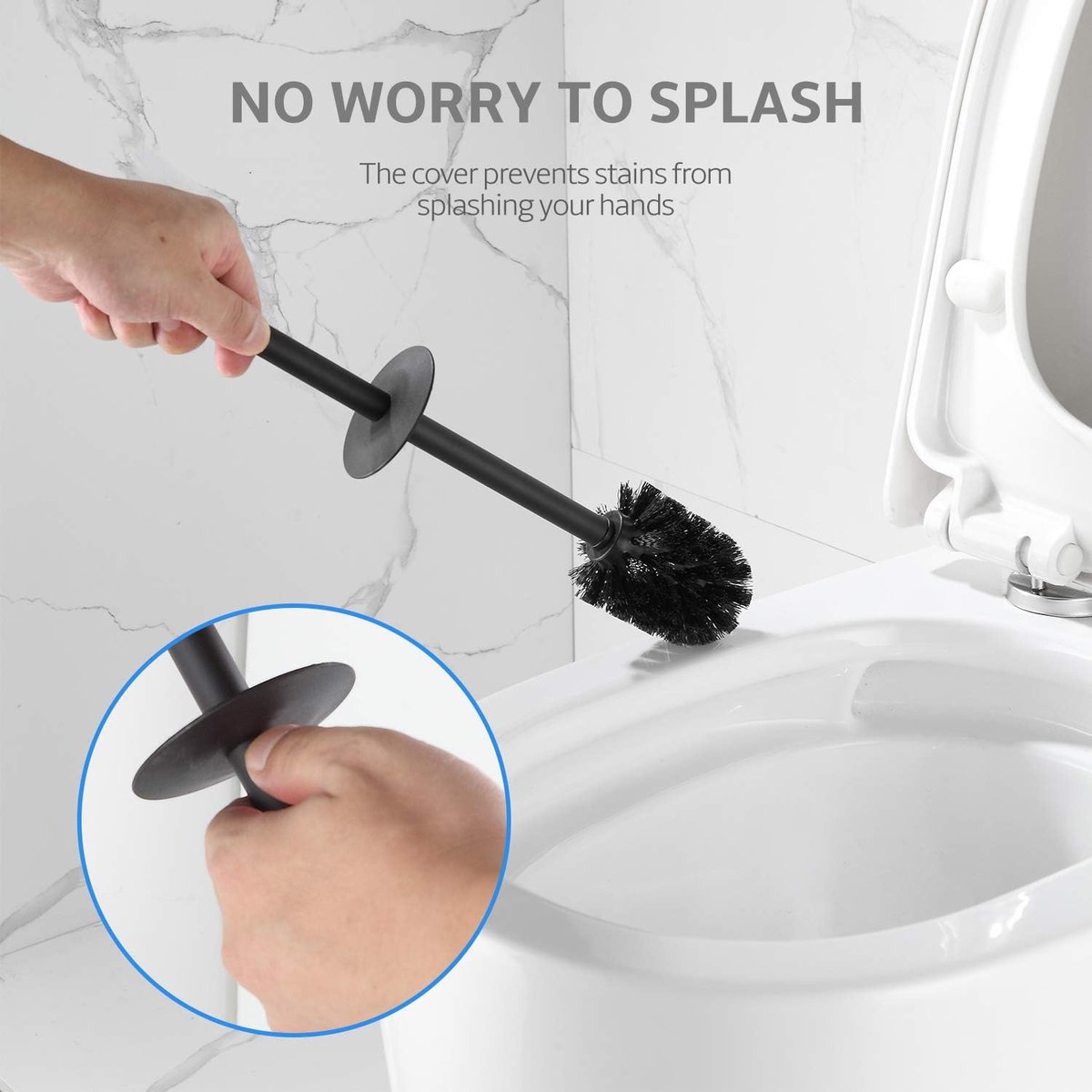Atlantic toiletborstelhouder Zwart/Koper kopen? | WC accessoires