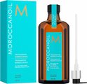 Moroccanoil Treatment fles en doos, 100 ml, turquoise en oranje.