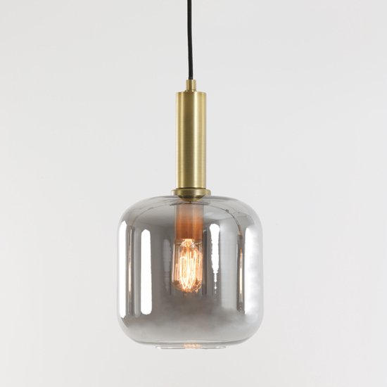 Lekar Suspension 16x26 cm bronze antique + verre fumé - Moderne - Light & Living - Garantie 2 ans