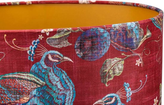 Abat-jour sur pied - Charly rouge - 40x40x25cm