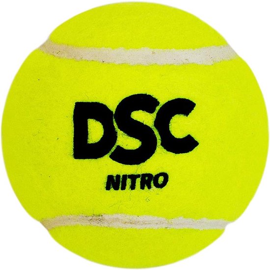 DSC Tennisbal Nitro Heavy (Pak van 6) | Kleur: Geel | Standaardformaat | Voor Heren en Jongens | Materiaal: Rubber | Zware Massieve Kern | Premium Buitenvilt
