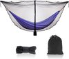 Camping hangmatnet, licht outdoor muggennet, 360 graden beschermd polyesternet met dubbele ritssluiting, touw en opbergtas (zonder hangmat)