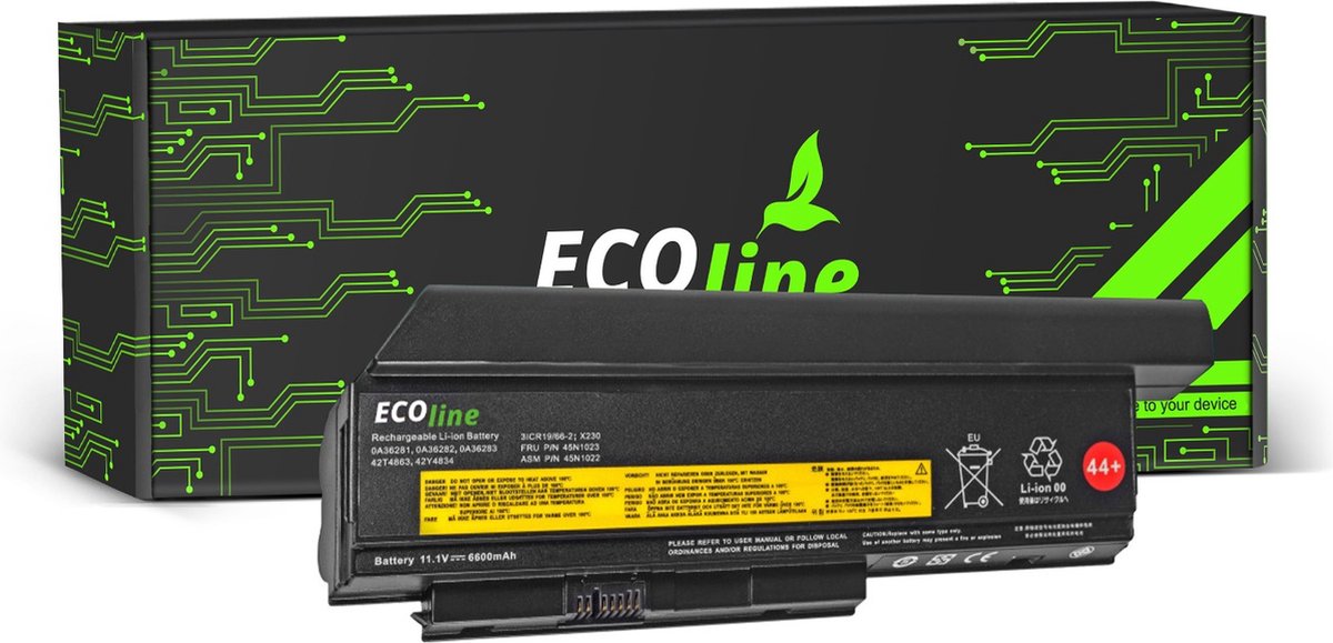 EcoLine - 42T4861 Batterij Geschikt voor de Lenovo ThinkPad X220 X220i X220s / 11.1V 6600mAh.