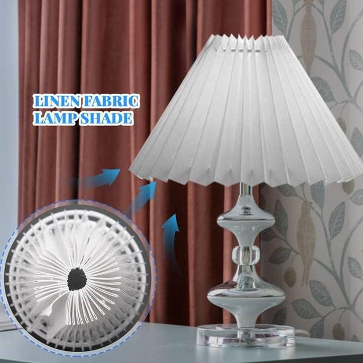 Leikurvo Rijstpapier lampenkap, papieren tafellamp, wit, bedlampje, staande lamp, tafellamp, lampenkap met E27-fitting, schakelen en gloeilamp, hanglamp, vervangende lampenkappen 1,5 m kabel, H 47 cm