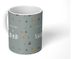 Mok - 275ML - Koffiebeker - Mokken Vaderdag - Koffiemok - You're going to be a superdad - Spreuken - Quotes - Papa - Koffietassen - Peter geschenk - Koffietas - Theemok groot - Grote theemokken - Thee mok Vader - Thee tas - Geschenk voor hem