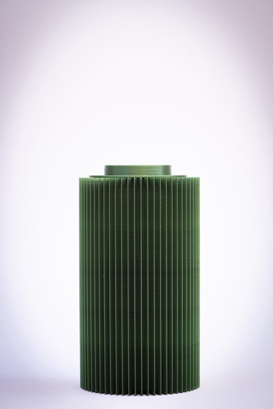Designed by Enrico - En Bas - 15 Green - 3D geprinte bloemenvaas / vaas