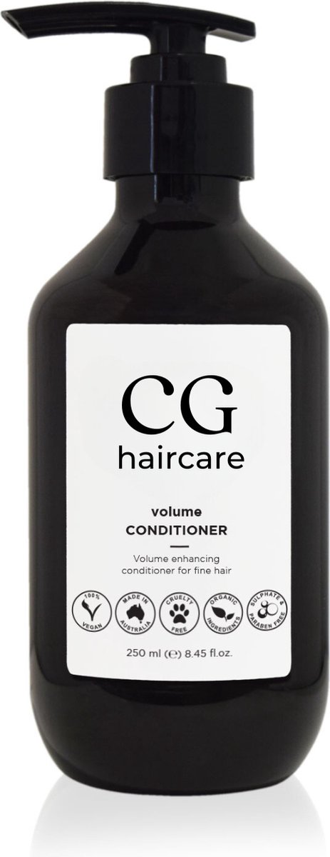 CG Haircare Volume Conditioner- 99,5% Natuurlijk – Met Rijstproteïne, Argan & Avocado – Ontwart, Hydrateert & Geeft Volume – Zonder Siliconen & Sulfaten – Vegan – 250 ml
