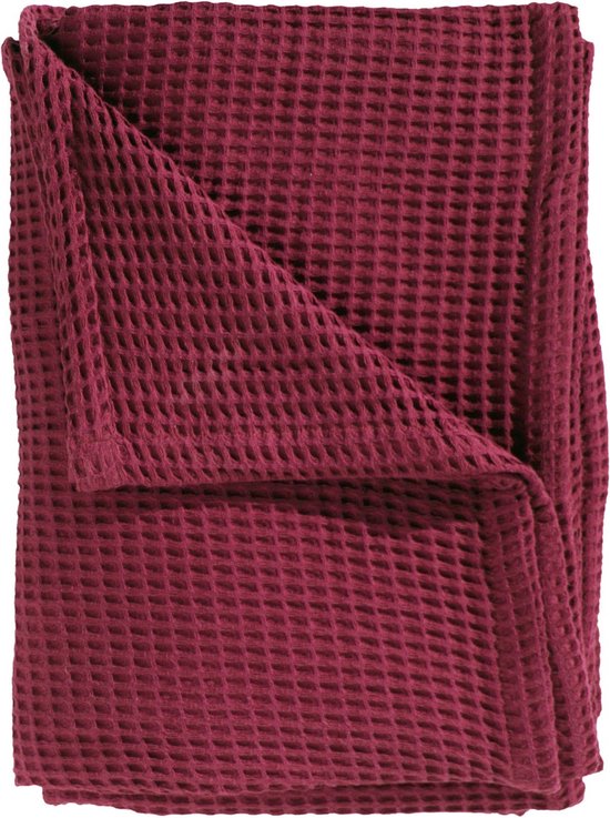 Heckettlane Wafel Plaid - 180x260 cm - Marron Red