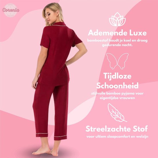 Bamboe Pyjama Set - Huispak - Dames - Ademend - Zacht - Lange Broek - Hypoallergeen