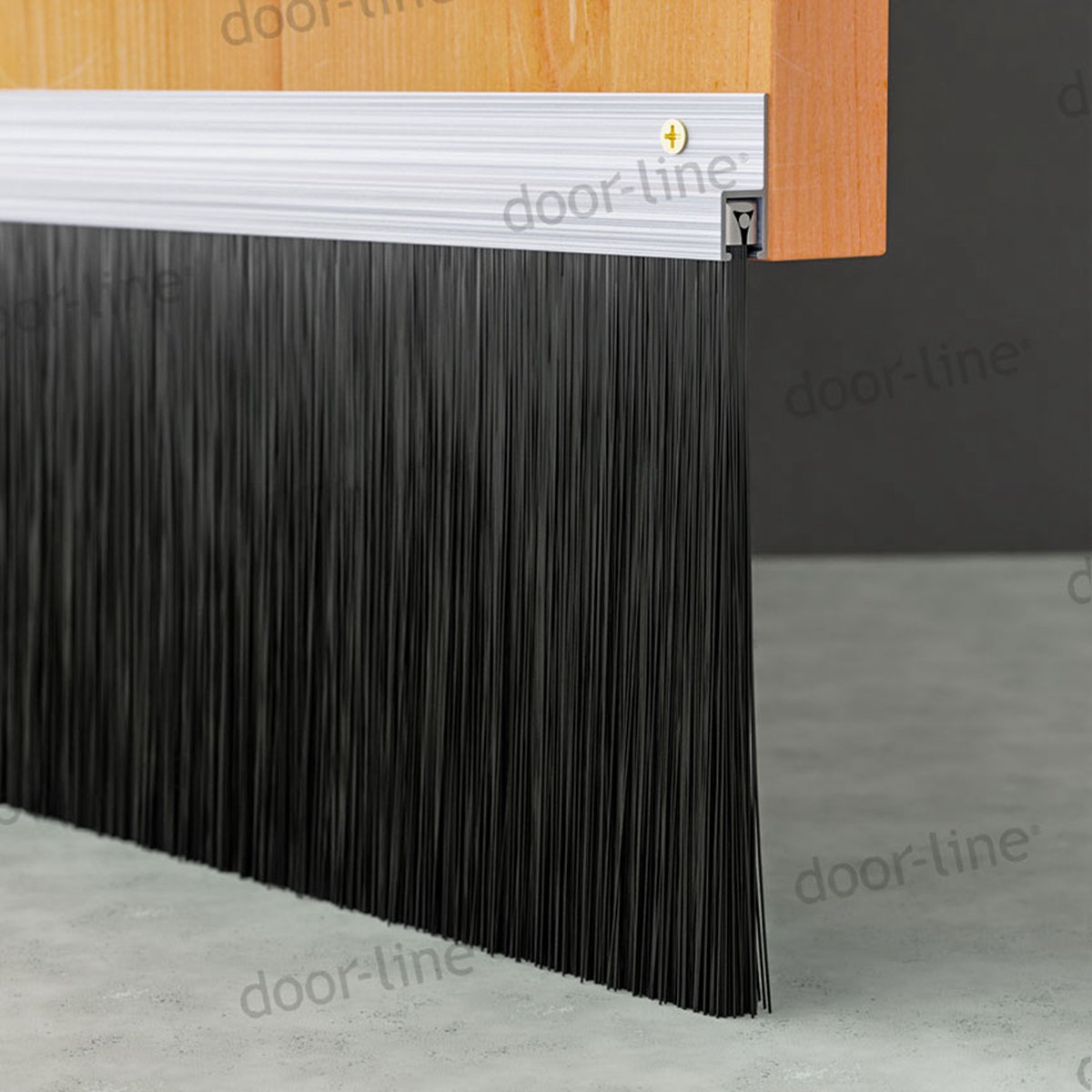 Stripborstel met h-profiel | Voor afdichting van kieren, recht profiel | Lengte: 1000 mm | Zichtbare haarlengte: 150 mm | Totale hoogte: 185 mm