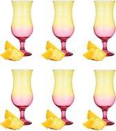 Glasmark KROSNO, 420ml, Set van 6 stuks, Cocktailglazen, Pina Colada glas, Longdrinkglazen, Partyglazen, Milkshake glas, Hoogglans glas, Drinkglas