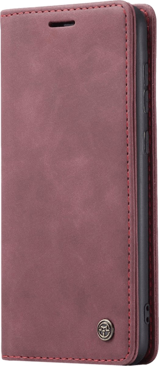 Caseme - Bookcase Rood - Samsung Galaxy S23 Ultra Hoesje