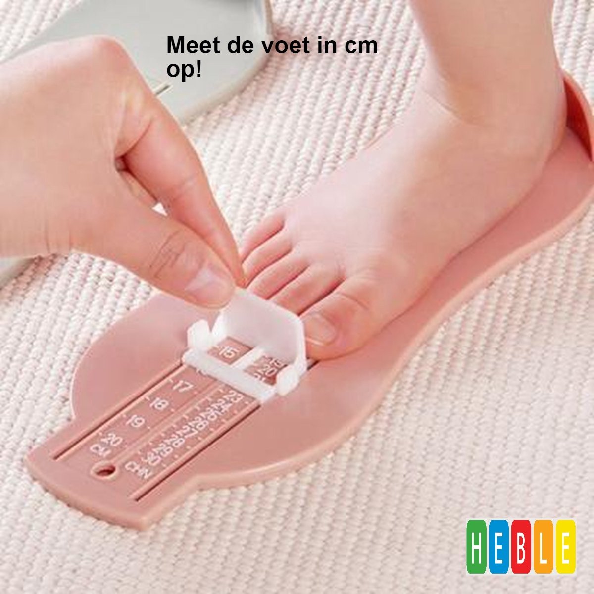 Babyvoet-Meter: Schoenmaat-Meter - Babyvoetjes-Centimeter - Rose van Heble®