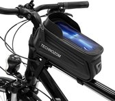 Technozom Frame Bag Bicycle - Support de téléphone étanche - Cadre de sac de vélo - Zwart