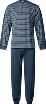 Heren pyjama van Gentlmen double jersey blauw 114249 knoop maat 3XL