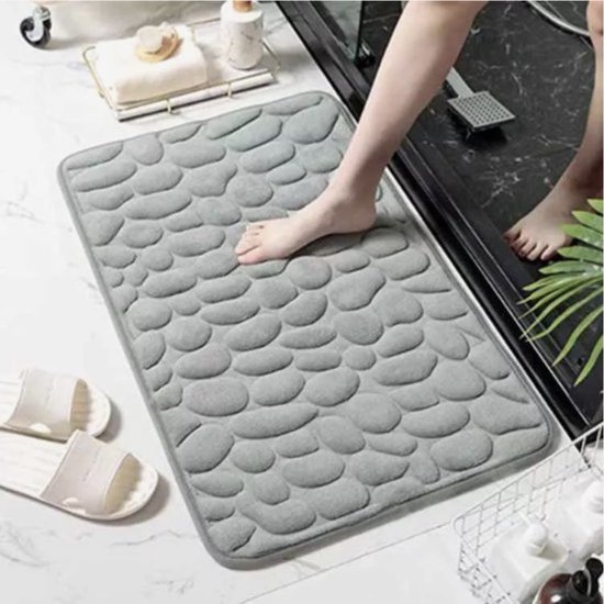 Stenen getextureerde baddeken - Badmat - WC mat - 40*60