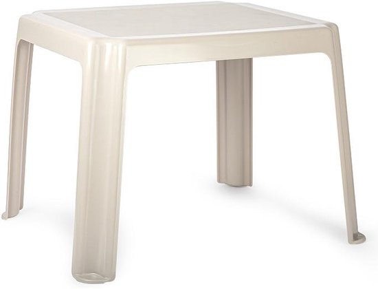 Forte Plastics Kunststof kindertafel - beige - 55 x 66 x 43 cm - camping/tuin/kinderkamer