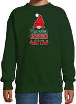 Bellatio Decorations kersttrui/sweater voor meisjes - Schattigste Gnoom - groen - Kerst kabouter 152/164