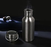 Roestvrijstalen drinkfles, 500 ml / 700 ml / 1 liter, BPA-vrij, lekvrij, metalen waterfles voor outdoor, kantoor, camping, fiets