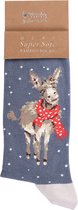 Wrendale herensokken Kerst - 'All Wrapped Up' Donkey Men's Socks