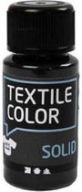 Peinture textile - Zwart - Opaque - Creotime - 50 ml