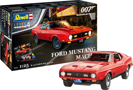 Revell Modelbouwpakket Auto - 05664 James Bond 007 - Ford Mustang I - Geschenkset Plastic - 1:25 - Modelbouw