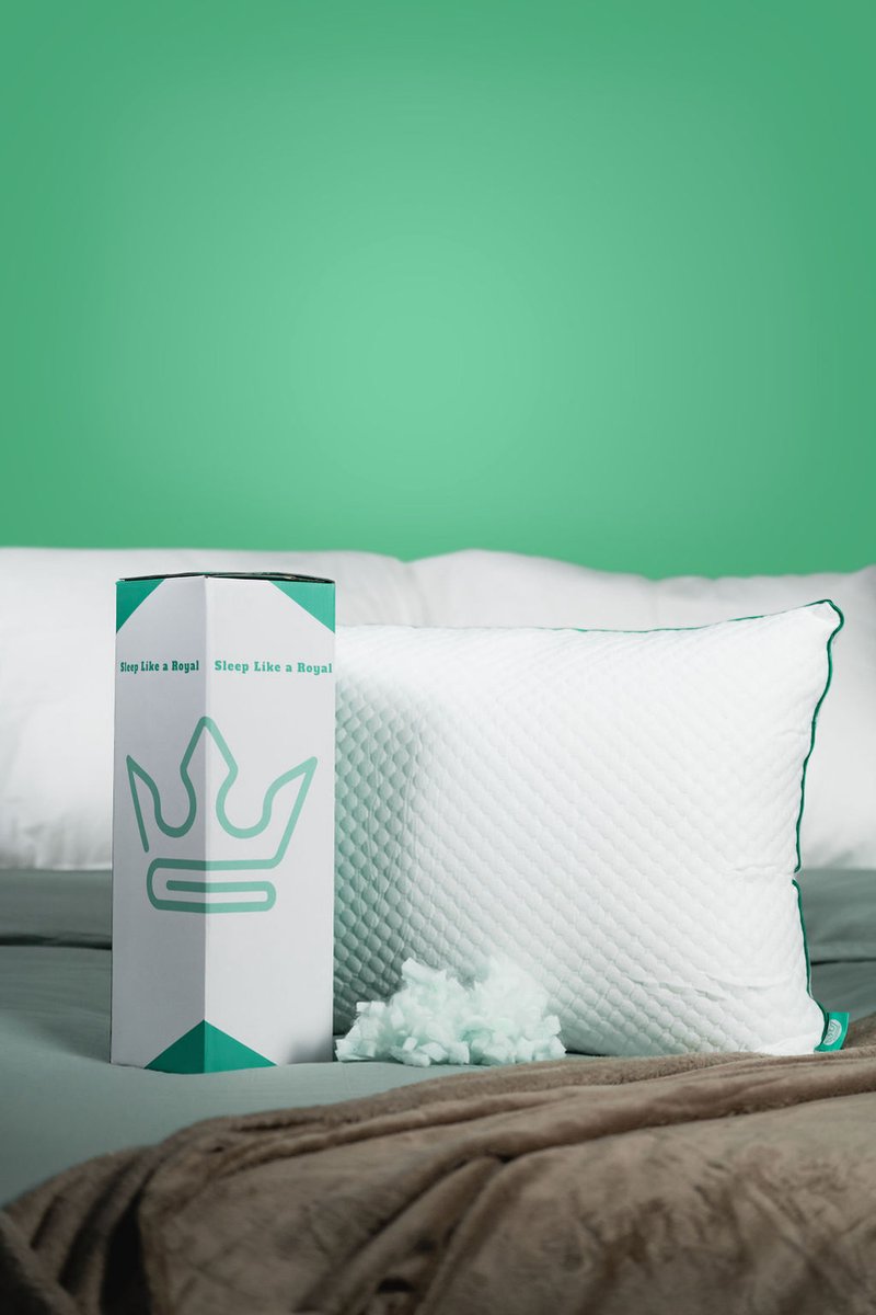 Sleep Like A Royal Hoofdkussen - Premium Kussen - 30 Dagen Proefslapen - Gratis Verzending en Retour - Ergonomisch en Aanpasbaar - Tegen Nekpijn - Voor Buikslapers, Rugslapers en Zijslapers.