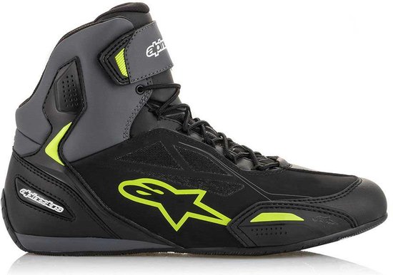 Foto: Alpinestars faster 3 black gray yellow fluo drystar shoes 10 5 maat laars