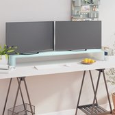 The Living Store TV-meubel Groene Glasconstructie - 120x30x13cm - 12mm dikte