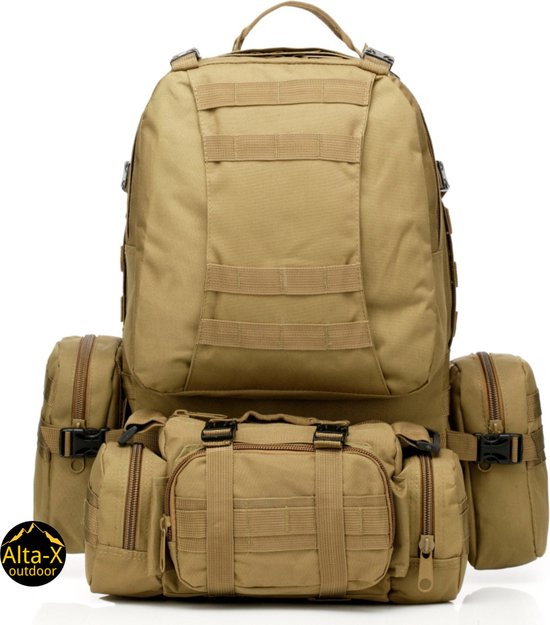 Alta-X Tactische Backpack Khaki XL 50Liter - Leger rugzak - Survival backpack - Survival rugtas