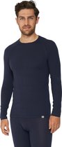 DANISH ENDURANCE Thermo Shirt met Lange Mouwen voor Heren - van Merino Wol - Donker Marineblauw - XL