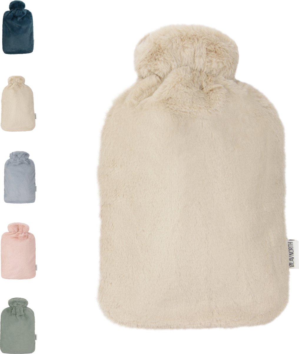 Ølav North – Kruik met Nordic Fur hoes - Tot 6 uur warmte - Heerlijk zacht - Warmwaterkruik - 1.8 liter – Sand Beige - Cadeau voor haar, vrouw, vriendin op Prijzenvolger.com
