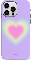 xoxo Wildhearts Daydreamer Double Layer - Hoesje geschikt voor iPhone 11 Pro Max hoesje - Dames hoesje geschikt voor iPhone 11 Pro Max - Kleurrijk hoesje geschikt voor iPhone 11 Pro Max hoesje shockproof case - Roze hoesje met hartje