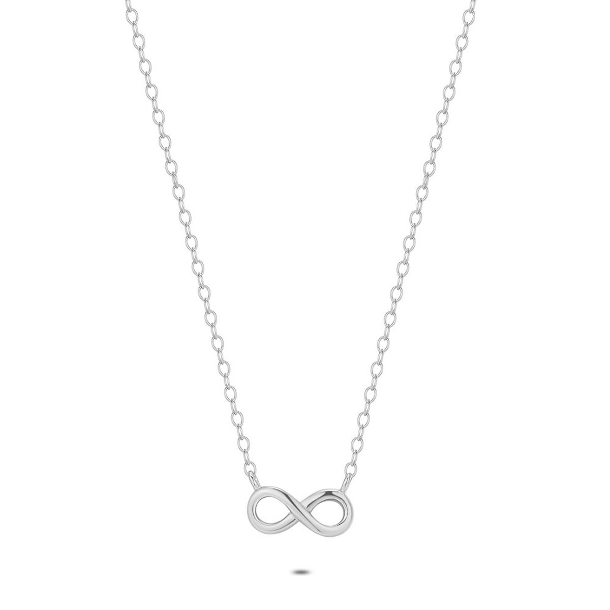 Twice As Nice Halsketting in zilver, infinity 40cm+5cm