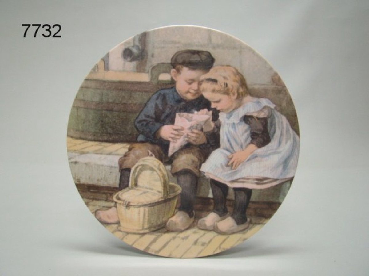 Ot en Sien - Tafelonderzetter - Suiker Halen - Ø 20 cm - Melamine - Nostalgisch Design
