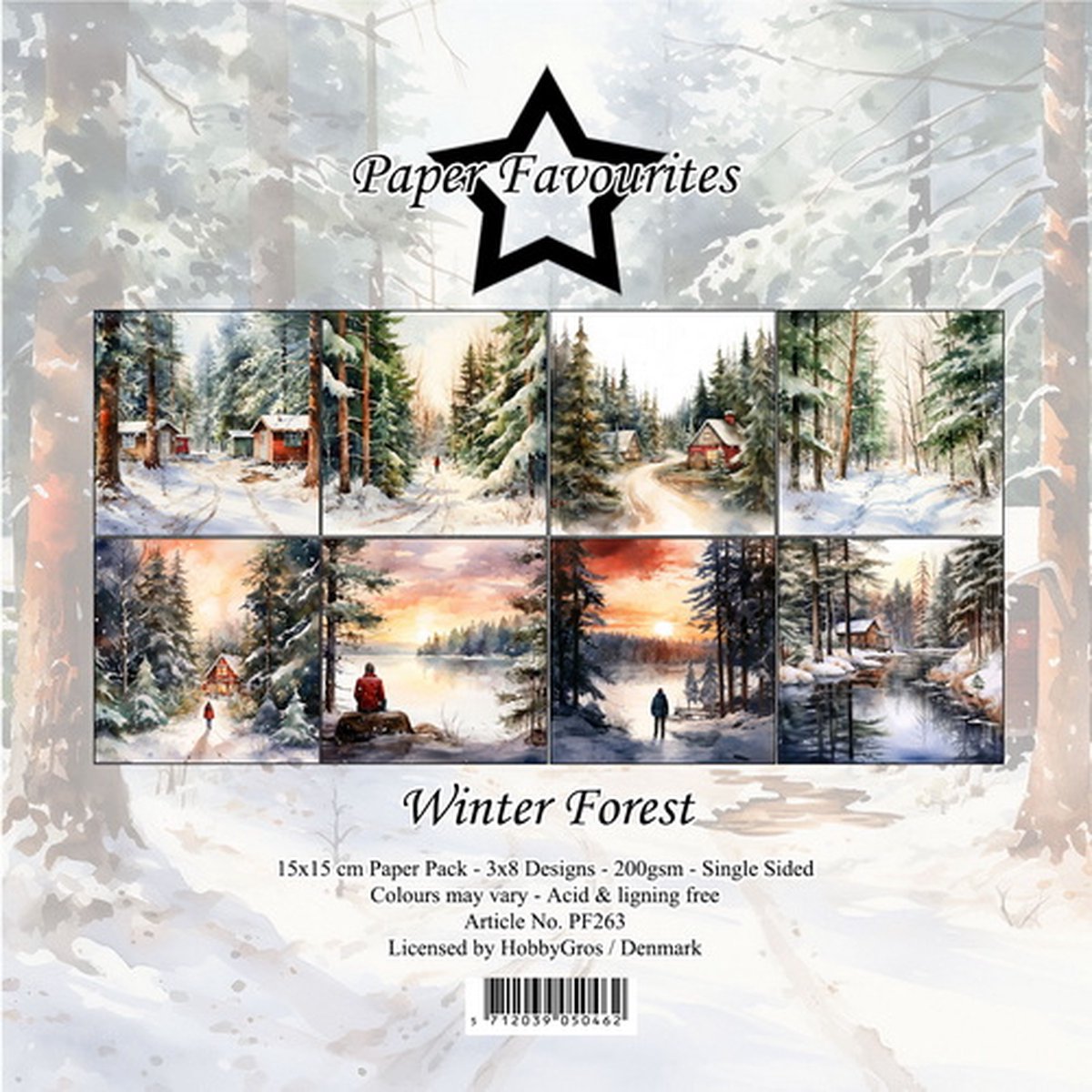 Paper Favourites 15x15 cm Winter Forest