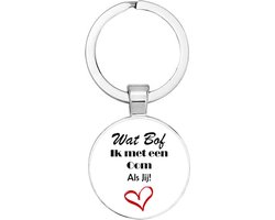 Akyol - Wat bof ik met een oom Sleutelhanger - liefde - de liefste oom - familielid - cadeautje voor oom - familie - beste ooit - cadeau - verjaardag - kado - geschenk - gift - verrassing - liefste ooit - 2,5 x 2,5 CM