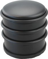 Butée de porte GS noir 1 kg - Pour intérieur et extérieur - Butoir de porte Ø7,5 x 8 cm - 100% acier