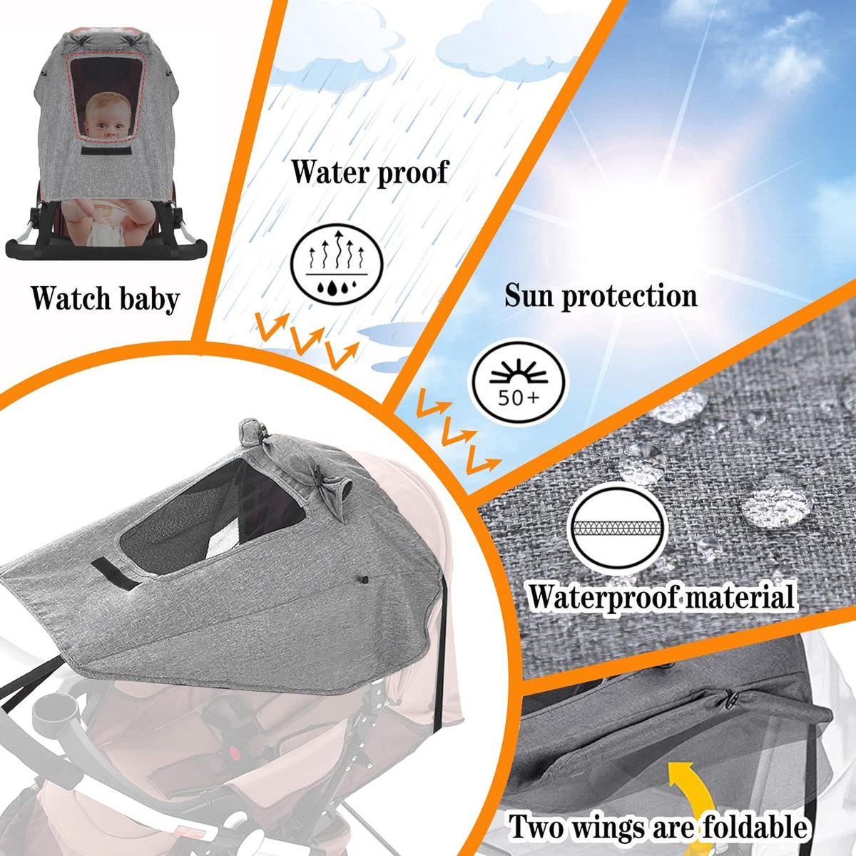 Voiles D'ombrage Pour Patio Noir,Filet Protection Solaire Avec Oeillets