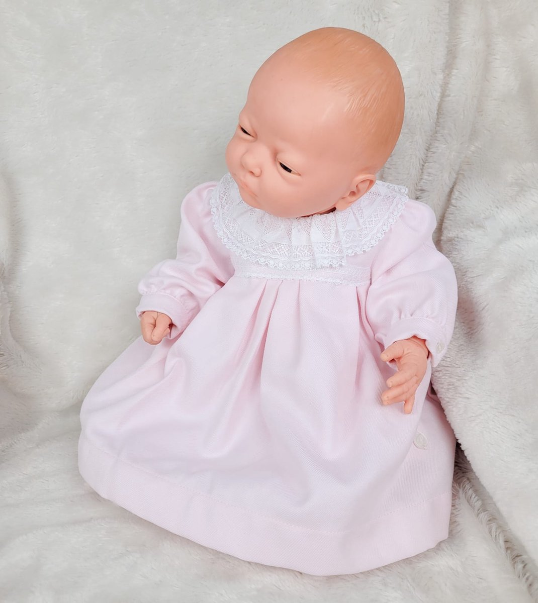 Patachou jurkje Roze | Wit Kant | 3733030 | Newborn | maat 50
