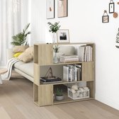 The Living Store Boekenkast Kamerverdeler - 100x24x94 cm - Sonoma Eiken