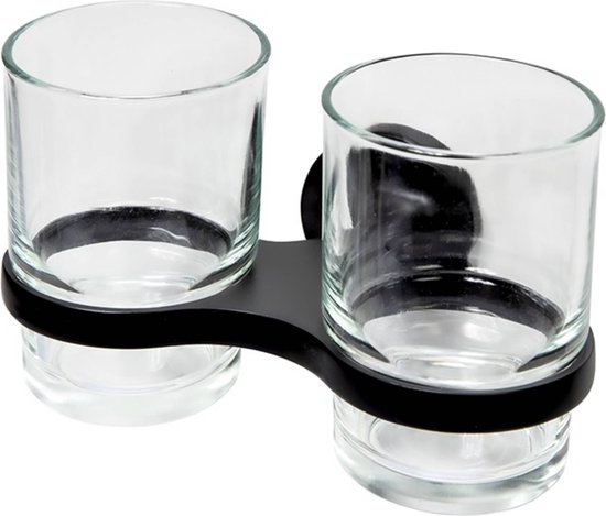 Haceka Aspen Porte-Gobelet Double Verre Chromé