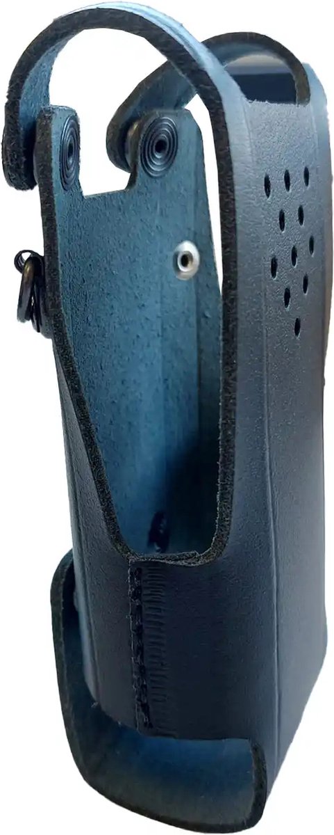Lederen draagtas voor Kenwood TK-3701 met draagriem - Tasje TK3701 portofoon
