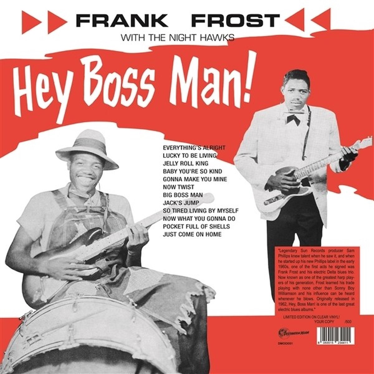 Frank Frost With The Nighthawks - Hey Boss Man! (LP) (Coloured Vinyl) (Limited Edition)