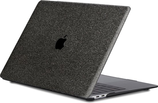 Lunso - MacBook Air 15 pouces (2023) - coque - Zwart Glitter